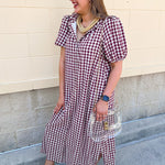 Heritage Check Midi Dress - The Pink Pineapple 850