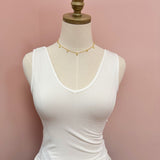 Hidden Gem Reversible Tank in Ivory - The Pink Pineapple 850