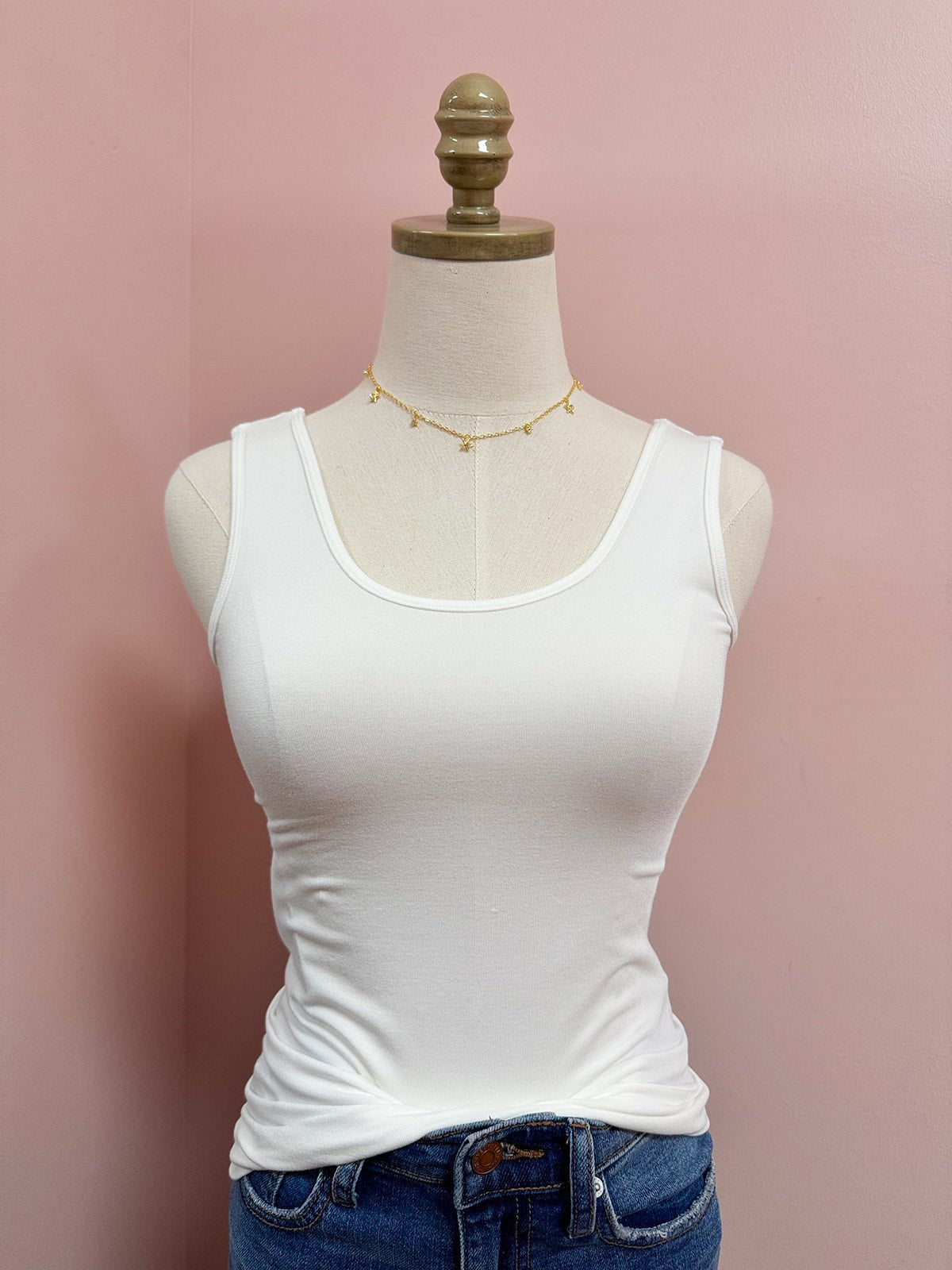 Hidden Gem Reversible Tank in Ivory - The Pink Pineapple 850