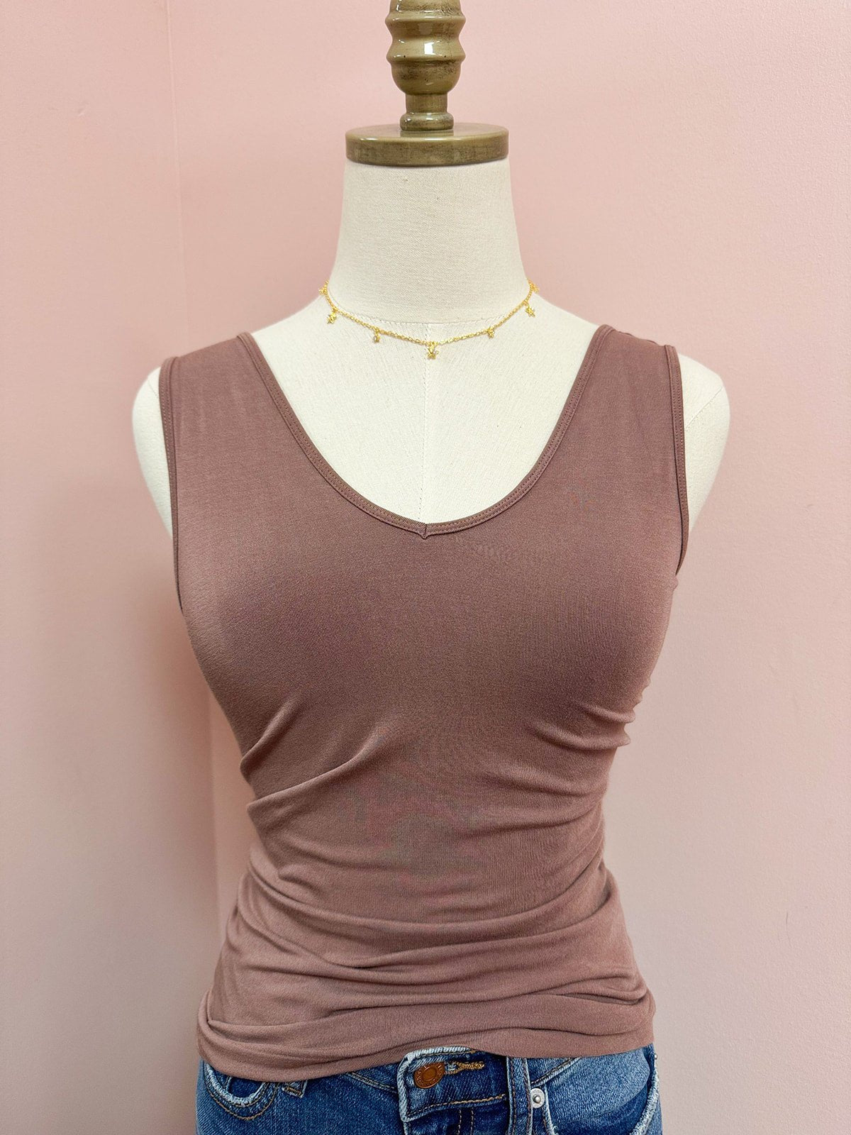 Hidden Gem Reversible Tank in Mauve - The Pink Pineapple 850