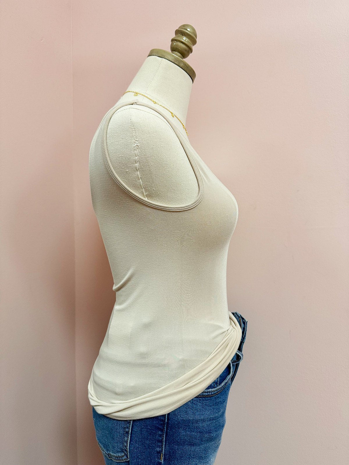 Hidden Gem Reversible Tank in Sand Shell - The Pink Pineapple 850