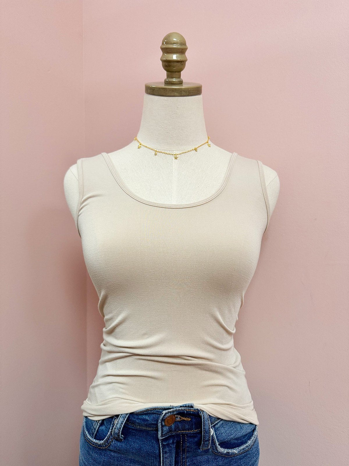 Hidden Gem Reversible Tank in Sand Shell - The Pink Pineapple 850