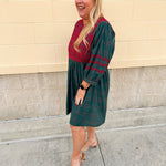 Holiday Charm Embroidered Plaid Mini Dress - The Pink Pineapple 850