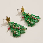 Holiday Cheer Christmas Tree Dangle Earrings - The Pink Pineapple 850