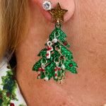 Holiday Cheer Christmas Tree Dangle Earrings - The Pink Pineapple 850