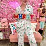 Holiday House Pajama Set - The Pink Pineapple 850