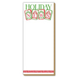 Holiday NEWS Red and Green Mahjong Tiles Luxe Skinny Pad - The Pink Pineapple 850