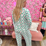 Holiday Wreaths Pajama Set - The Pink Pineapple 850