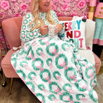 Holiday Wreaths Pajama Set - The Pink Pineapple 850