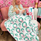 Holiday Wreaths Pajama Set - The Pink Pineapple 850