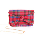 Holly Bow Tartan Crossbody Purse - The Pink Pineapple 850
