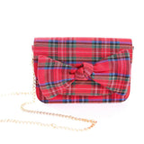 Holly Bow Tartan Crossbody Purse - The Pink Pineapple 850