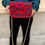 Holly Bow Tartan Crossbody Purse - The Pink Pineapple 850