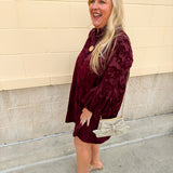 Holly & Hearth Velvet Mini Dress - The Pink Pineapple 850