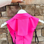 Hot Pink Faux Collar with Rhinestones - The Pink Pineapple 850