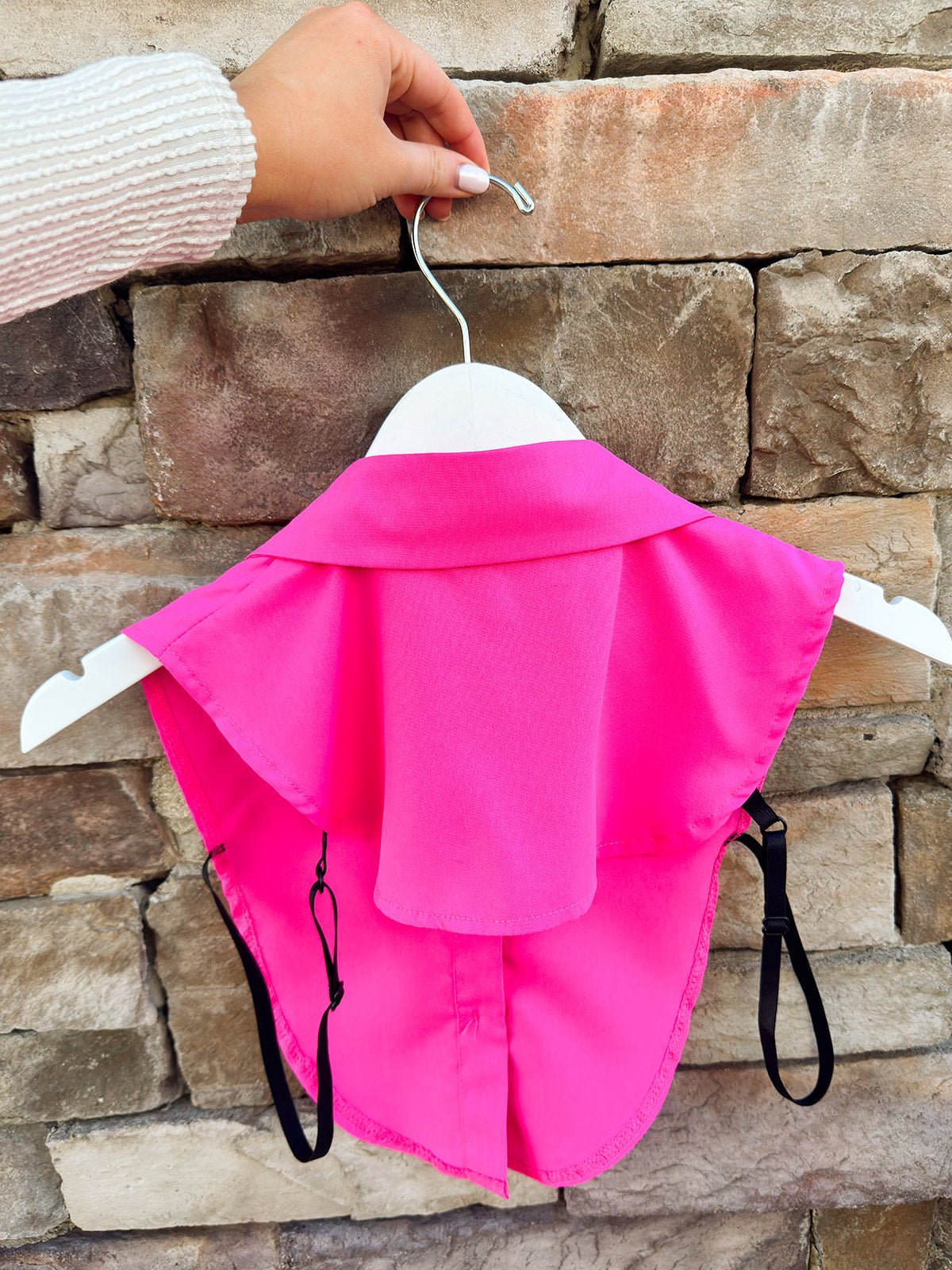 Hot Pink Faux Collar with Rhinestones - The Pink Pineapple 850