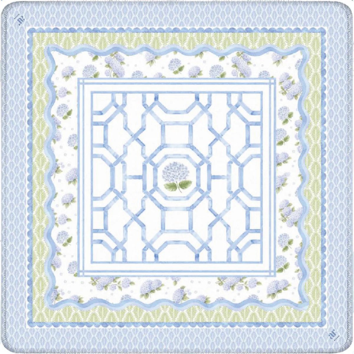 House of Hydrangea Mahjong Mat - The Pink Pineapple 850