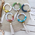 [Humble House] Bracelet Silicone Beaded Tassel Keychains - The Pink Pineapple 850