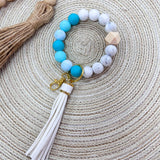 [Humble House] Bracelet Silicone Beaded Tassel Keychains - The Pink Pineapple 850