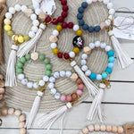 [Humble House] Bracelet Silicone Beaded Tassel Keychains - The Pink Pineapple 850