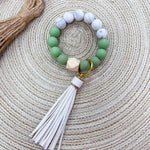 [Humble House] Bracelet Silicone Beaded Tassel Keychains - The Pink Pineapple 850