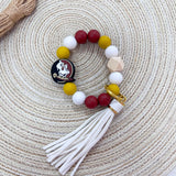 [Humble House] Bracelet Silicone Beaded Tassel Keychains - The Pink Pineapple 850