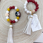 [Humble House] Bracelet Silicone Beaded Tassel Keychains - The Pink Pineapple 850