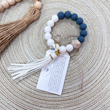 [Humble House] Bracelet Silicone Beaded Tassel Keychains - The Pink Pineapple 850