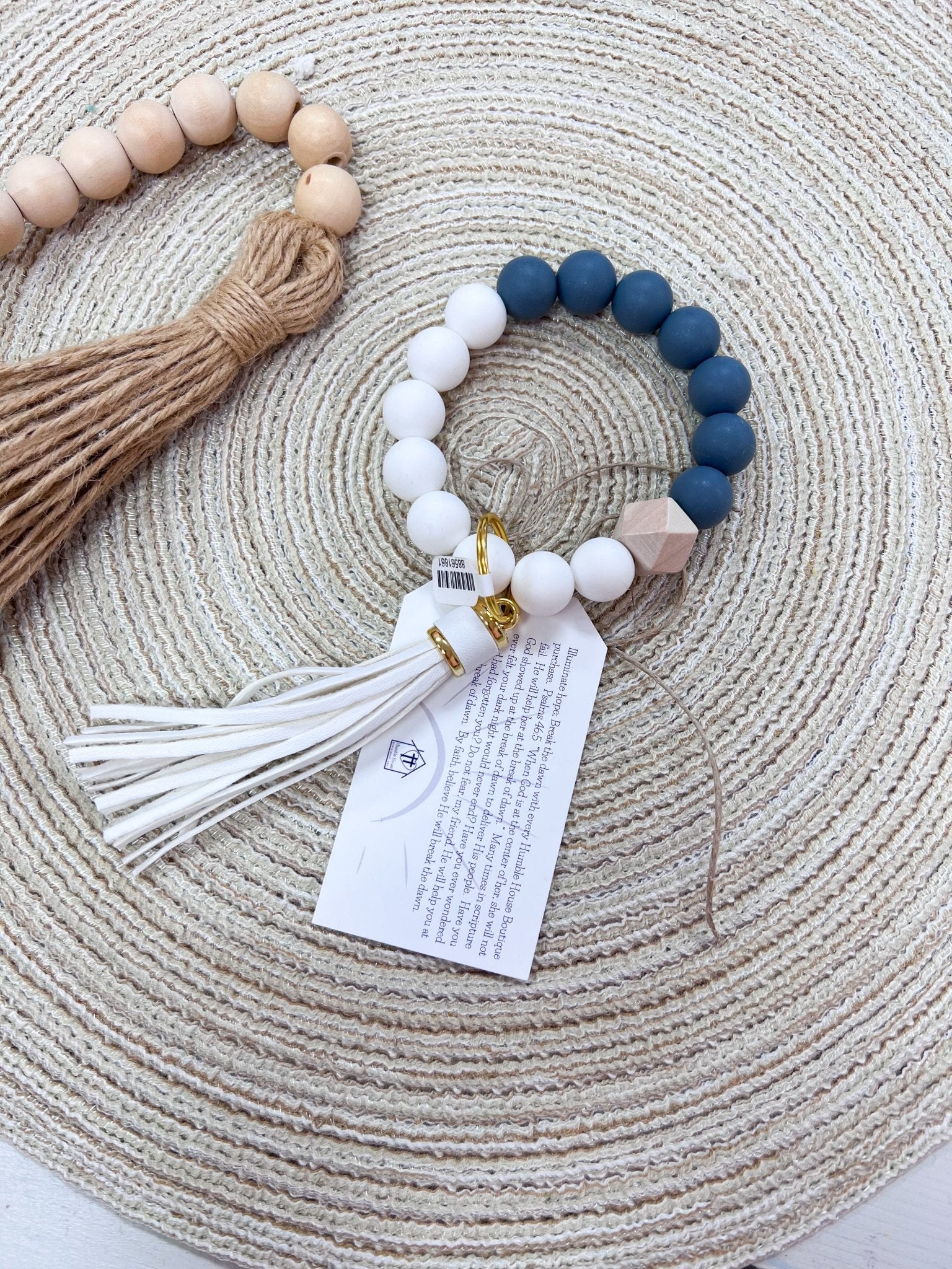 [Humble House] Bracelet Silicone Beaded Tassel Keychains - The Pink Pineapple 850