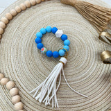 [Humble House] Bracelet Silicone Beaded Tassel Keychains - The Pink Pineapple 850