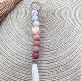 [Humble House] Silicone Beaded Tassel Keychains - The Pink Pineapple 850