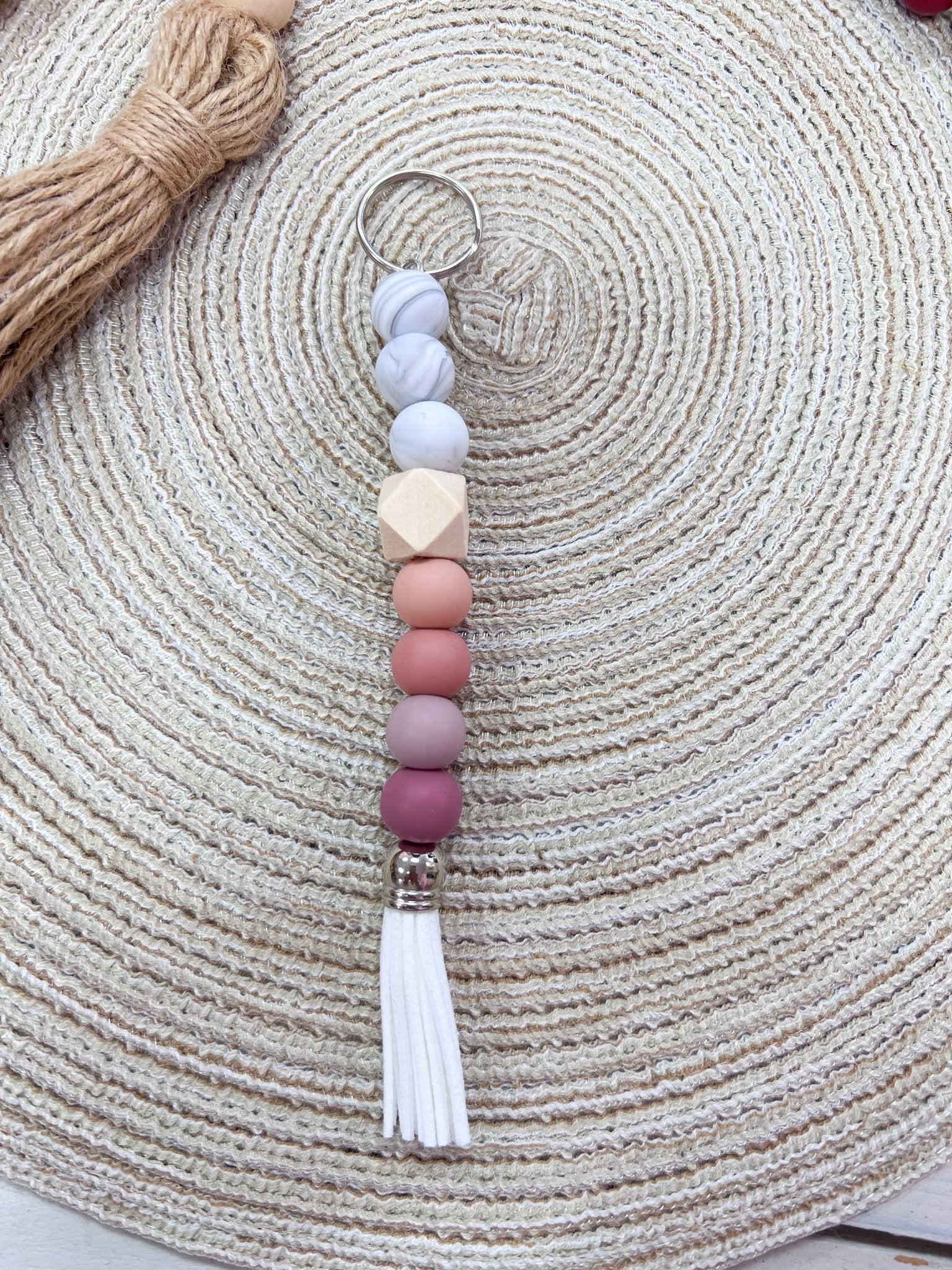 [Humble House] Silicone Beaded Tassel Keychains - The Pink Pineapple 850