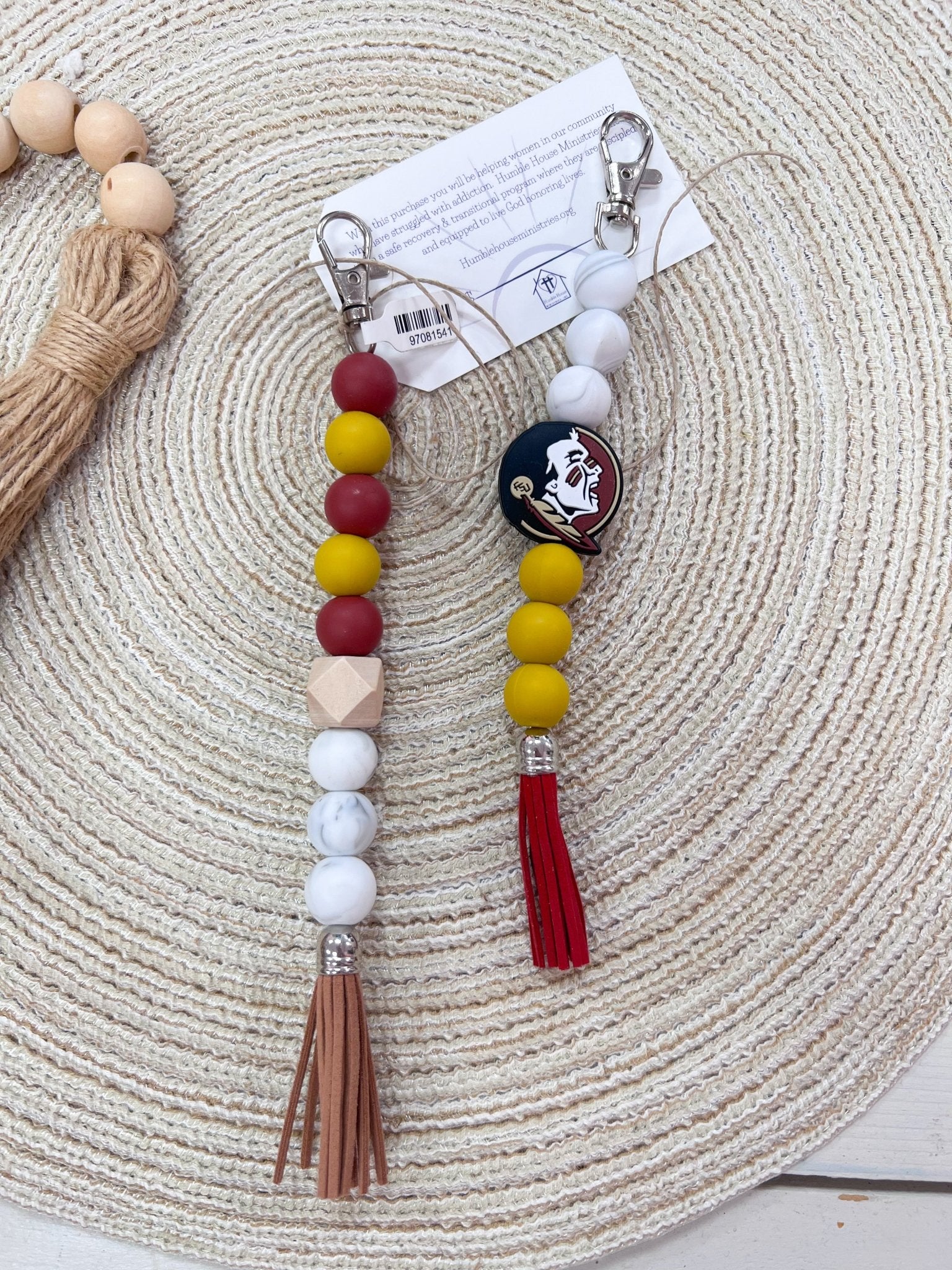 [Humble House] Silicone Beaded Tassel Keychains - The Pink Pineapple 850