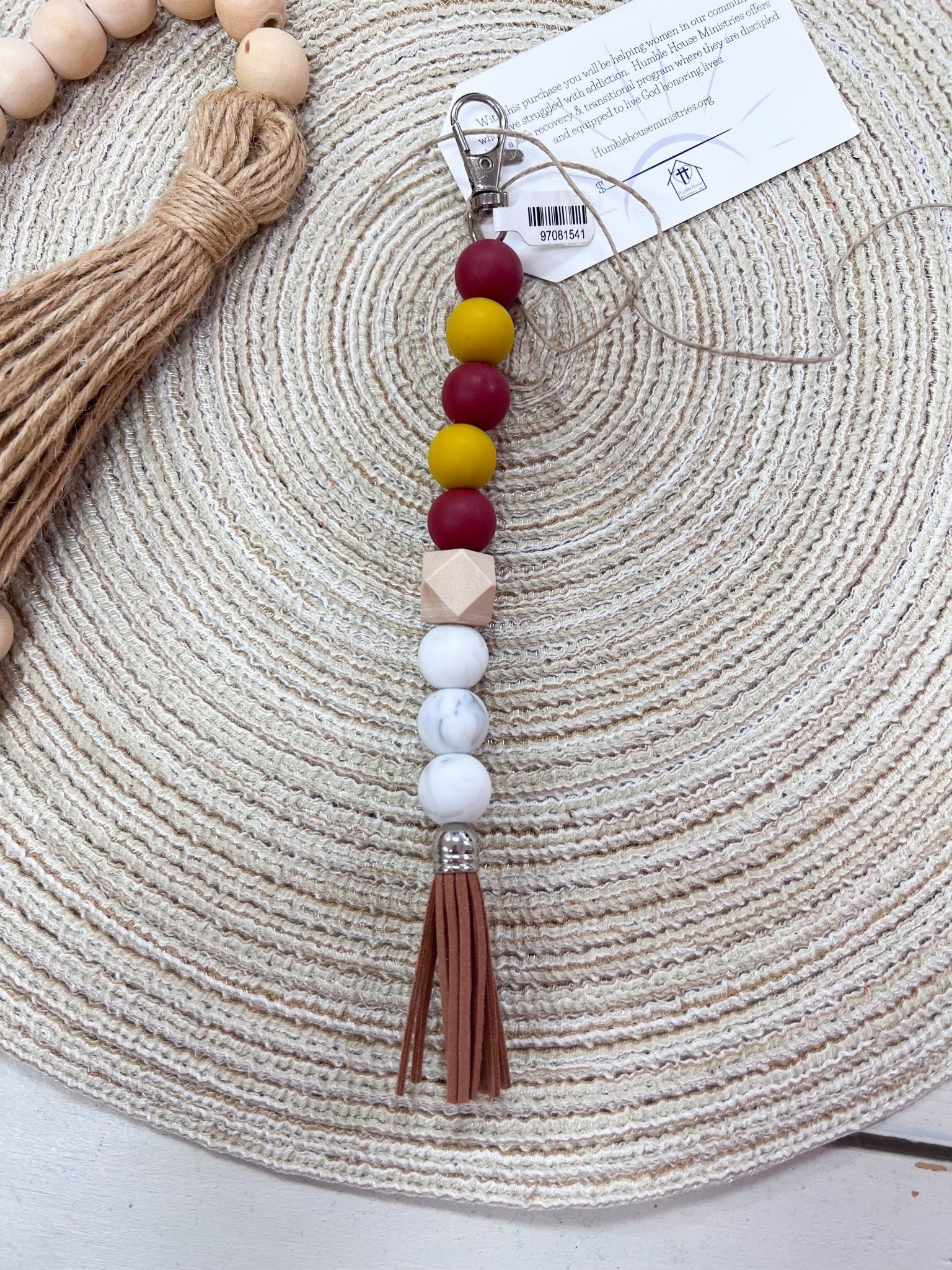 [Humble House] Silicone Beaded Tassel Keychains - The Pink Pineapple 850