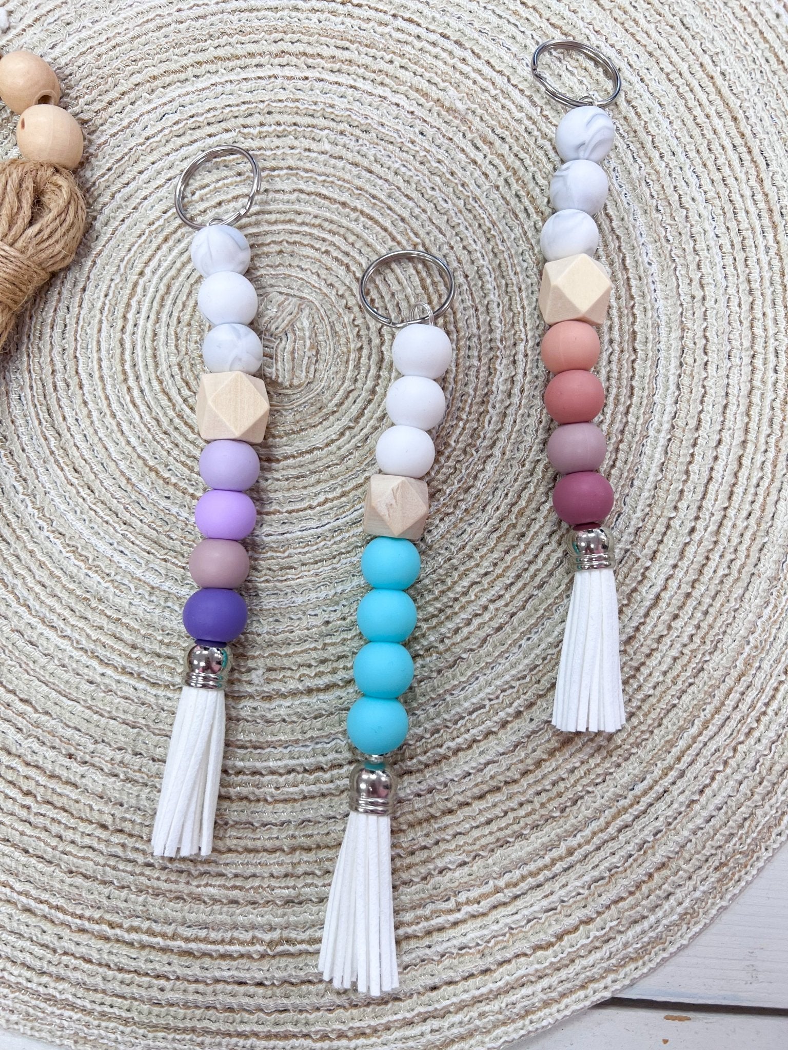 [Humble House] Silicone Beaded Tassel Keychains - The Pink Pineapple 850