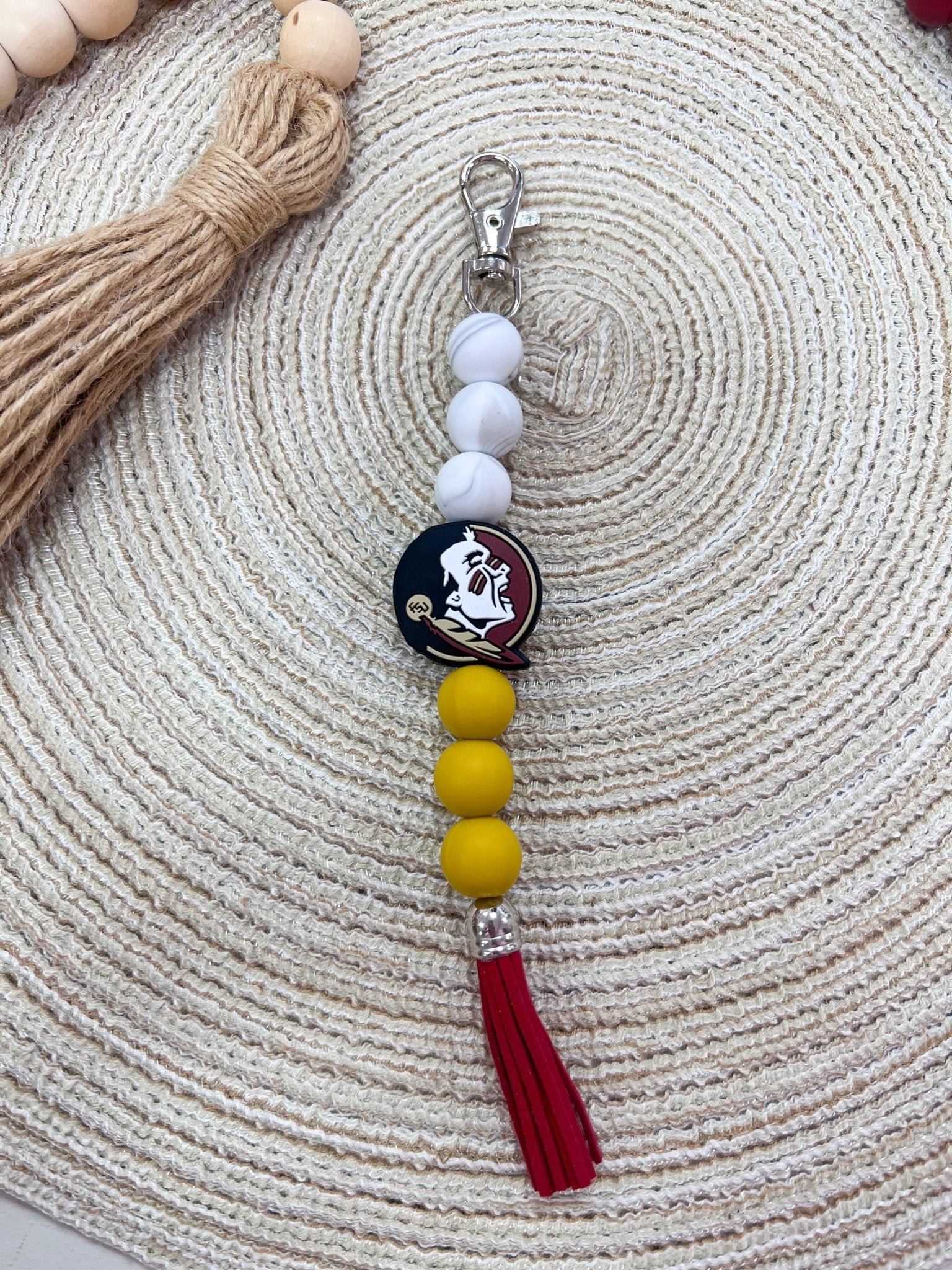 [Humble House] Silicone Beaded Tassel Keychains - The Pink Pineapple 850