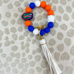 [Humble House] UF Bracelet Silicone Beaded Gameday Tassel Keychains - The Pink Pineapple 850