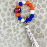 [Humble House] UF Bracelet Silicone Beaded Gameday Tassel Keychains - The Pink Pineapple 850