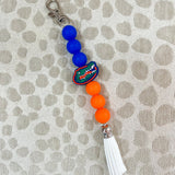 [Humble House] UF Silicone Beaded Tassel Keychains Gameday - The Pink Pineapple 850