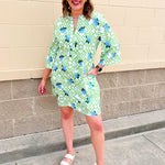 Hydrangea Breeze Mini Dress - The Pink Pineapple 850