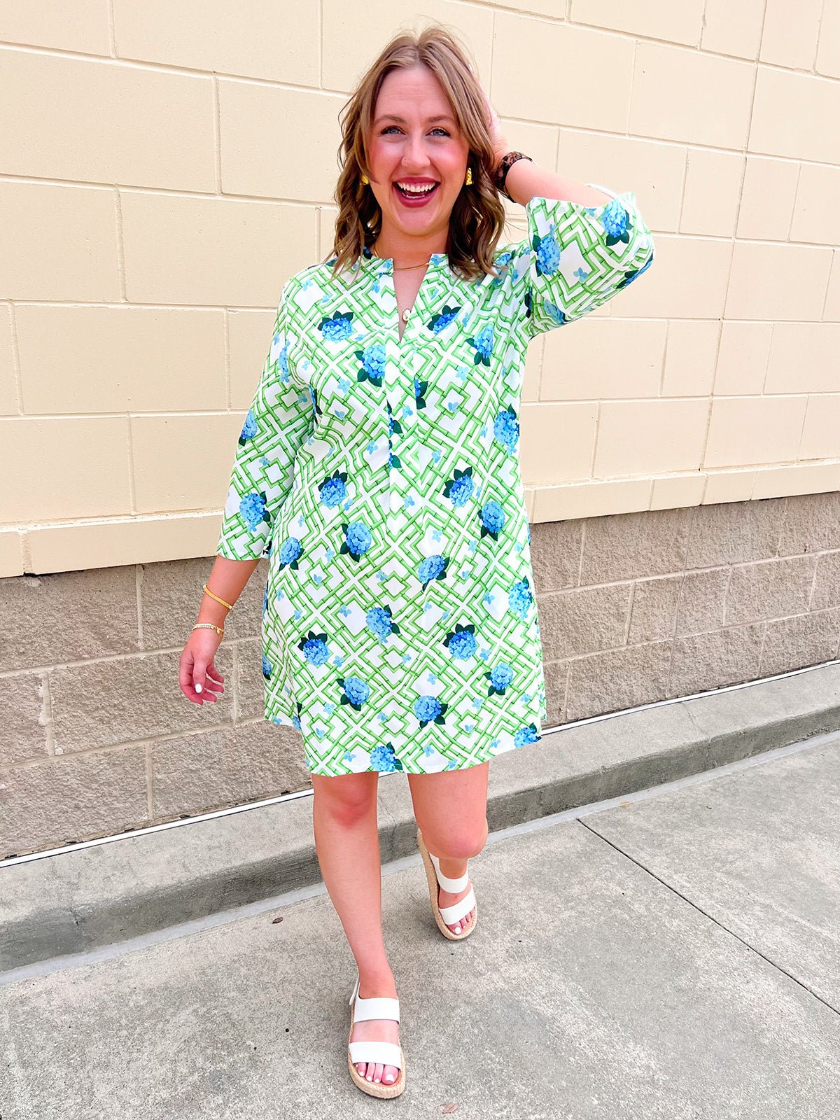 Hydrangea Breeze Mini Dress - The Pink Pineapple 850
