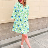 Hydrangea Breeze Mini Dress - The Pink Pineapple 850