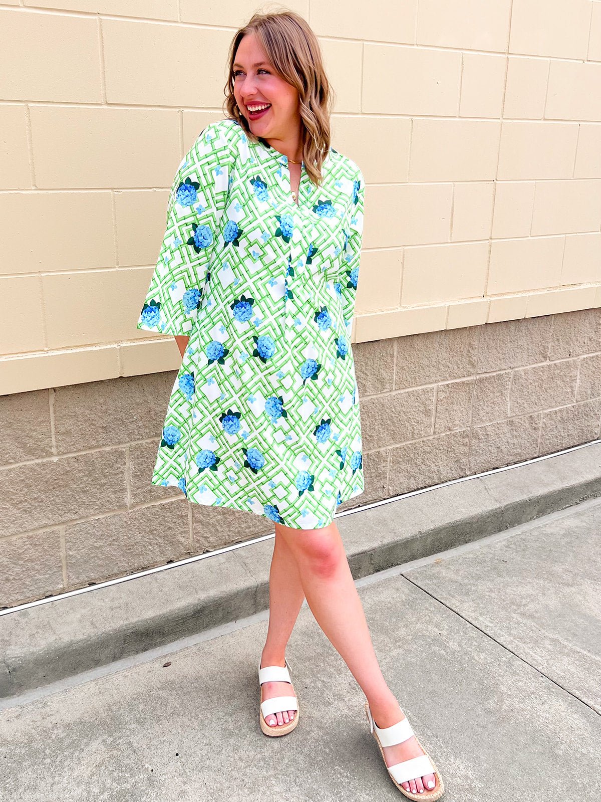 Hydrangea Breeze Mini Dress - The Pink Pineapple 850