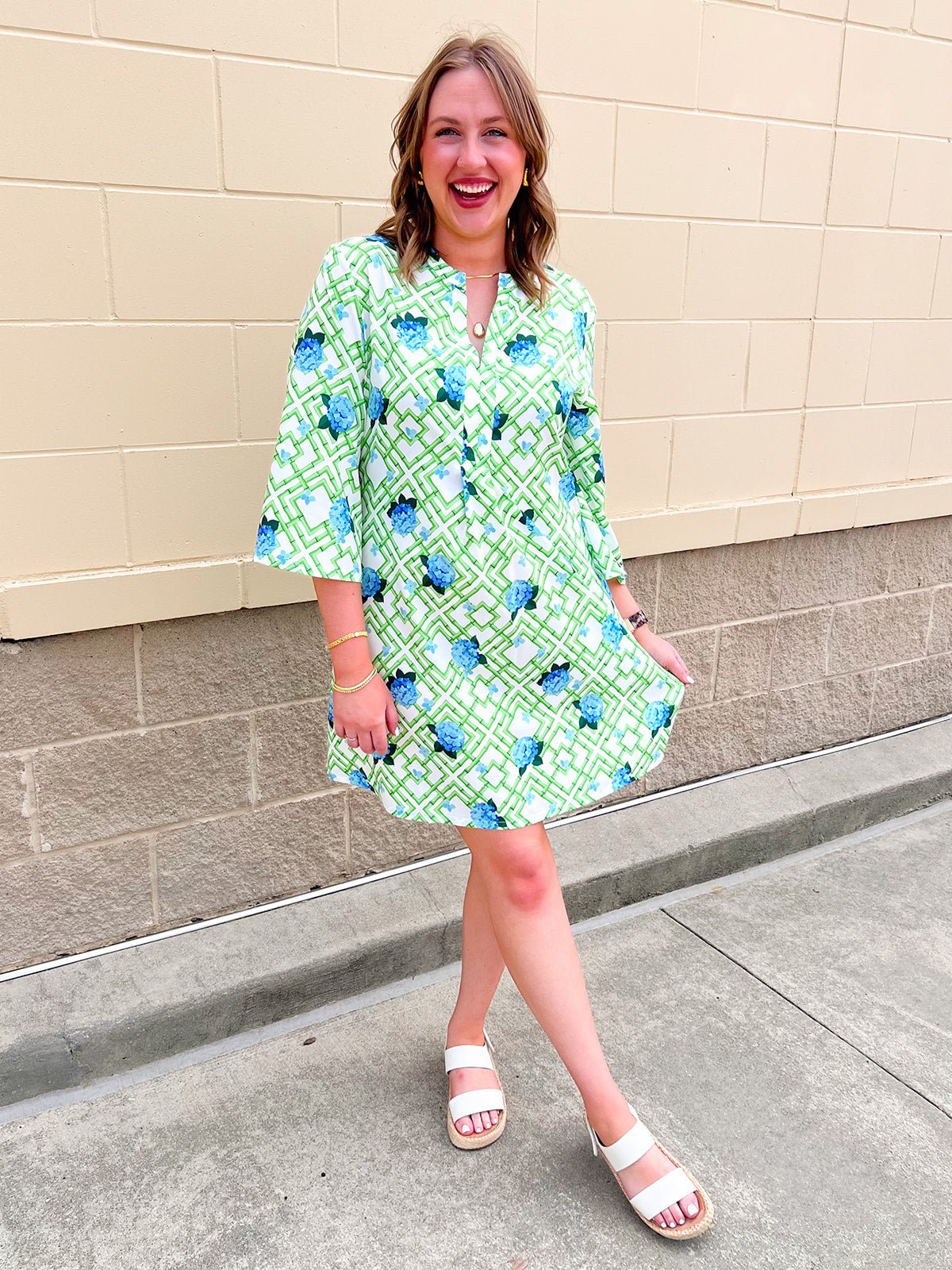 Hydrangea Breeze Mini Dress - The Pink Pineapple 850