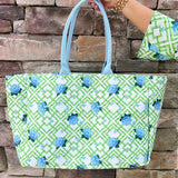 Hydrangea Escape Floral Tote Bag - The Pink Pineapple 850