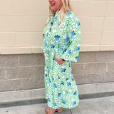 Hydrangea Escape Midi Dress - The Pink Pineapple 850