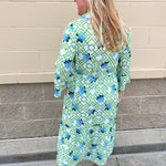 Hydrangea Escape Midi Dress - The Pink Pineapple 850