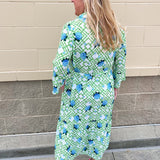 Hydrangea Escape Midi Dress - The Pink Pineapple 850