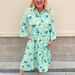 Hydrangea Escape Midi Dress - The Pink Pineapple 850