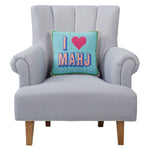 I <3 Mahj Hook Accent Pillow - The Pink Pineapple 850